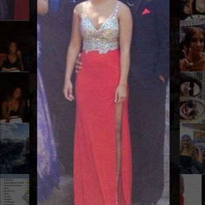 Red Prom Dress with Jewels WORN ONCE